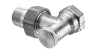 SCHELL Radiatorverschraubung, Eckform, absperrbar, Messing vernickelt