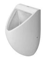 Duravit Absaug-Urinal Fizz, 30,5 x 28,5 cm, Zulauf von hinten, mit Fliege