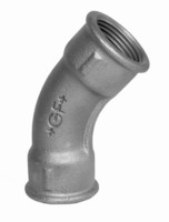 Georg Fischer Bogen Nr.41, 45°, lang, schwarz