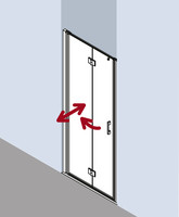 FORMAT Pro 2.0 Pendel-Falttür 2-tlg., silber hochglanz, rechts