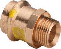 Viega Übergangsstück Profipress G 2611.5, Rotguss, SC-Contur, Mehrkant