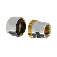 Flamco Übergangsverschraubung PLUS SRA IG, für Schwarzrohr, Messing vernickelt