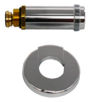 Deltamess Mantelrohr, mit 2-tlg. Wandabdeckrosette, verchromt