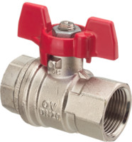 Oventrop Kugelhahn Optibal, PN 16, beidseitig IG, Messing vernickelt