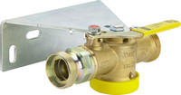 Viega Gaszählerkugelhahn G2112.2S, Messing, Durchgang, mit Gasströmungswächter K