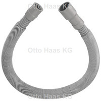 HAAS Ablaufschlauch, Kunststoff, grau, ausziehbar, für Wasch/Spülmaschine