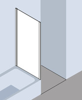 FORMAT Pro 2.0 Seitenwand verkürzt auf Badewanne, silber hochglanz