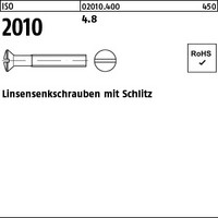 ISO 2010 4.8 Linsensenkschrauben mit Schlitz