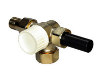 Meibes Dreiwegethermostatventil 753.2K, links, Messing vernickelt