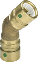 Viega Bogen Geopress 9626TW, 45°, Rotguss, mit SC-Contur