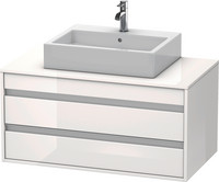 Duravit Waschtisch-Unterschrank Ketho, für Aufsatzbecken mittig, 2 Schubkästen