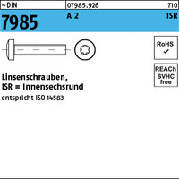 ~DIN 7985 A 2 ISR Linsenschrauben mit Innensechsrund