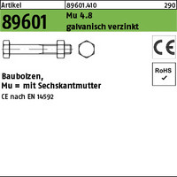 Artikel 89601 Baubolzen mit Mutter