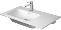 Duravit Möbel-Waschtisch Me by Starck, 83 x 49 cm, Becken links, mit Überlauf, Hahnlochbank