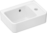 hansgrohe Handwaschtisch Xanuia Q, 360 x 250 mm, mit Hahnloch/Überlauf, weiß