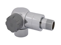 Schlösser Winkel-Thermostatventil Style-Tec 3615, DN 15, 1/2", inks, Schutzkappe grau