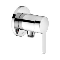 KEUCO Fertigmontageset IXMO Flat, UP-Brause-Einhebelmischer, mit Schlauchanschluss, Rosette rund