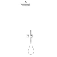 KEUCO Brause-Set 8 IXMO, mit Thermostatarmatur, Brausehalter, Kopfbrause eckig