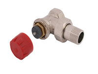 Schlösser Thermostat-Eckventil 4800, voreinstellbar, Schutzkappe rot, vernickelt