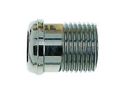 Heimeier Schraubnippel, konisch dichtend, Messing vernickelt