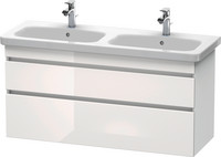 Duravit Waschtisch-Unterschrank DuraStyle, 123 x 44,8 x 61 cm, 2 Auszüge, Becken links/rechts