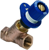 Resideo Strangabsperrventil, Rotguss, blau, Muffengewinde