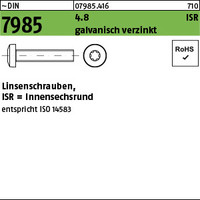 ~DIN 7985 4.8 ISR galvanisch verzinkt Linsenschrauben mit Innensechsrund