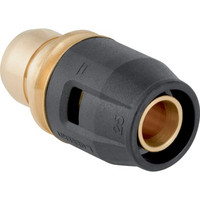 Geberit Übergang PushFit, auf Verteiler mit Steckanschluss, Messing