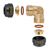 Caleffi Winkel-Verschraubung, mit O-Ring-Dichtung, für Solaranlagen