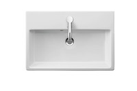 Duravit Möbel-Waschtisch Compact Vero Air, 60 x 40 cm, mit Hahnloch, Hahnlochbank