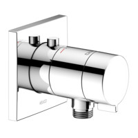 KEUCO Fertigmontageset IXMO SOLO, UP-Brause-Thermostat, Schlauchanschluss, eckig