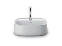 Duravit Aufsatzbecken Zencha, 42 x 42 cm, mit Hahnloch, Hahnlochbank, ohne Überlauf, geschliffen