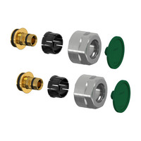 Flamco Anschlussset F3, G 3/4 F Eurokonus, Messing vernickelt