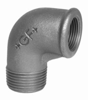 Georg Fischer Winkel Nr.92, 90°, reduziert, schwarz