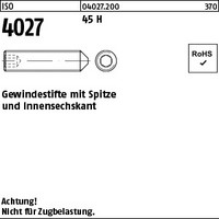 ISO  4027 Gewindestifte mit Innensechskant und Spitze