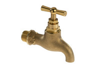 Bender Entleerungsventil 1220, mit gebogenem Auslauf, Messing