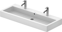 Duravit Möbel-Waschtisch Vero, 2 Hahnlöcher, mit Überlauf, Hahnlochbank