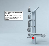 Bertrams Komplettpaket Außenwandmontage Polyline LAS, Edelstahl