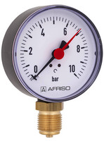 Afriso Rohrfedermanometer RF 80 radial, G 1/2 B, Gehäuse-Ø 80 mm