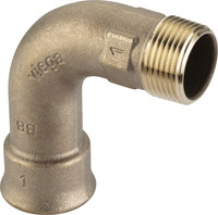 Viega Bogen 3001, 90°, Rotguss, lang