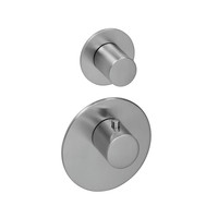 Herzbach Fertigmontageset Logic XL 1 /1+, Thermostat-Modul, 2 Blenden rund, Griffe rund