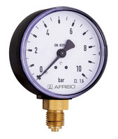 Afriso Rohrfeder-Standardmanometer RF63 D101 radial, Gehäuse 63 mm