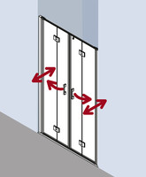 FORMAT Pro 2.0 Pendel-Falttür 4-tlg., silber hochglanz