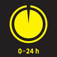 Empfohlene maximale Einsatzdauer in Stunden / Tag.