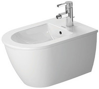 Duravit Wand-Bidet Darling New, 36,5 x 54 cm, mit Hahnloch, Überlauf, Hahnlochbank
