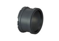 Kessel Muffe, abnehmbare Stutzen beidseitig, Kunststoff