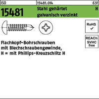 ISO 15481 Flachkopf-Bohrschrauben mit Kreuzschlitz und Blechschraubengewinde
