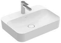 V&B Aufsatz-Waschtisch FINION, 60 x 44,5 cm, mittleres Hahnloch durchstochen, verdeckter Überlauf