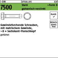 ~DIN 7500 Stahl ~Form D galvanisch verzinkt Gewindefurchende Schrauben, metr. Ge
