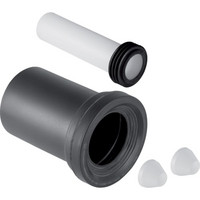 Geberit Anschlussgarnitur, 185 mm, für Wand-WC, PE/PP, mattverchromt